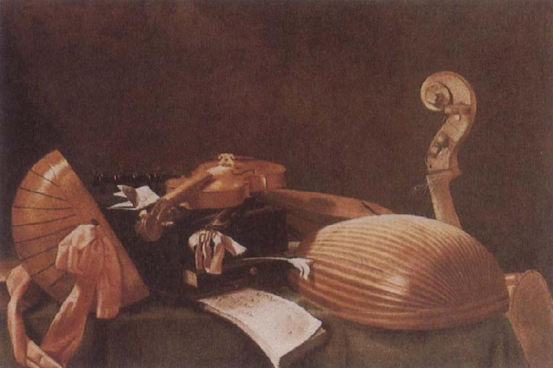 Evaristo Baschenis Self-Life with Musical instruments oil painting image